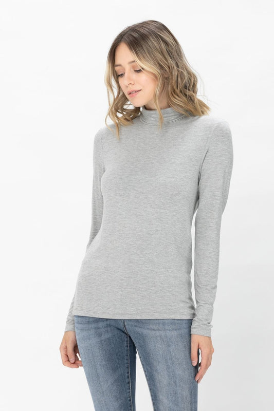 Long Sleeve Turtleneck Lightweight Soft Slim Active Shirt Jersey