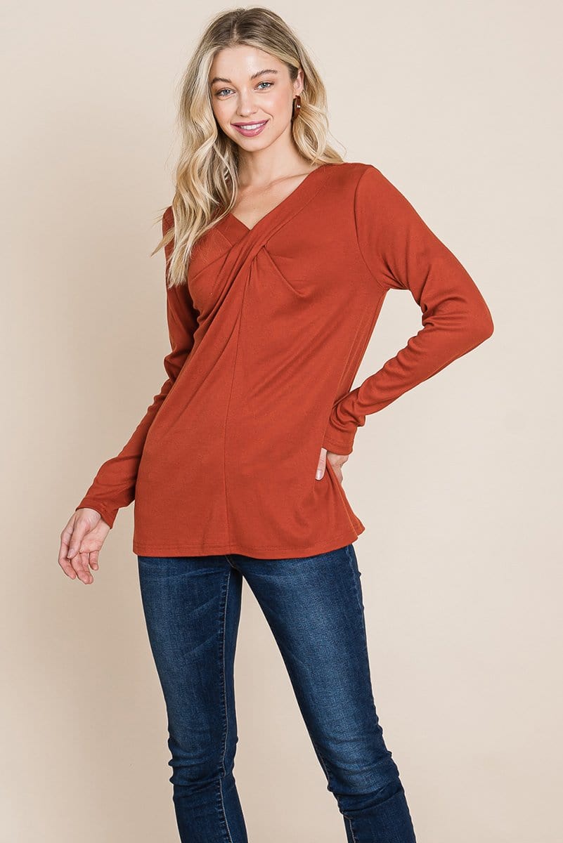 Fold knotted Twist Sweatshirts