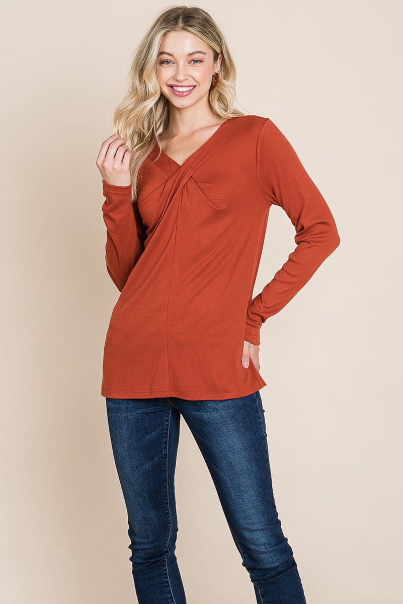 Fold knotted Twist Sweatshirts