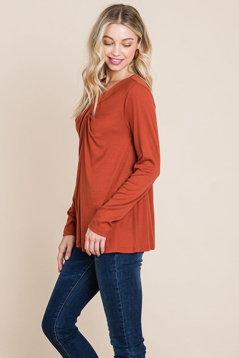 Fold knotted Twist Sweatshirts