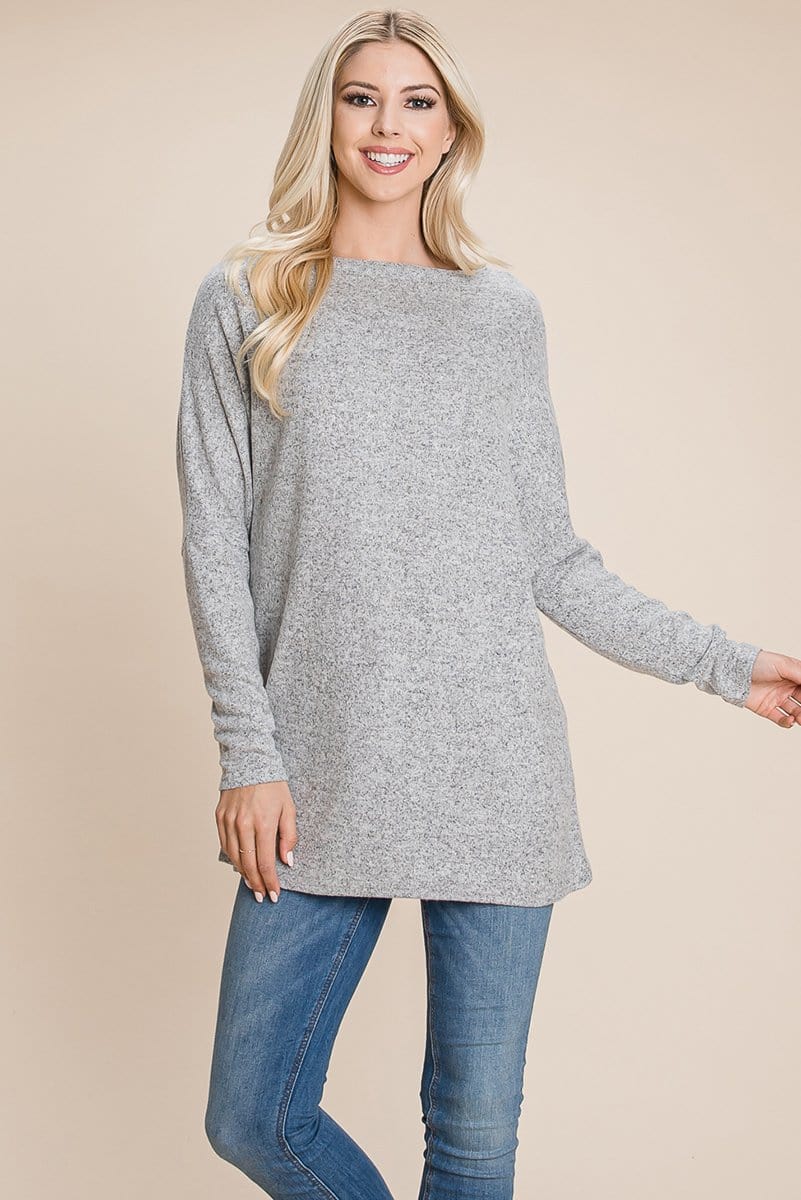 Casual Dolman Pullover Sweater Loose Fit Knit Top